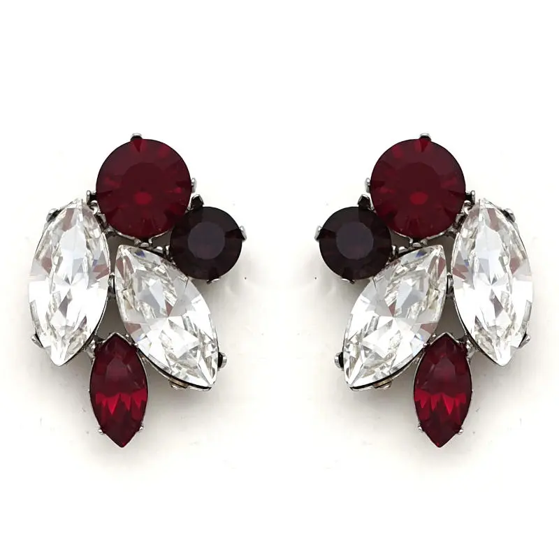 Ruby red crystal studs