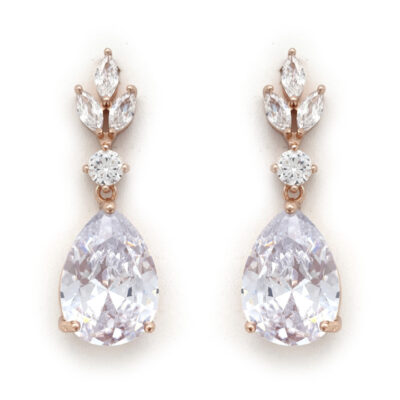 Rose Gold bridal earrings