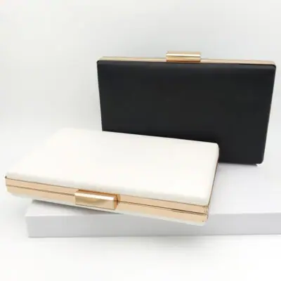 White or black evening clutch