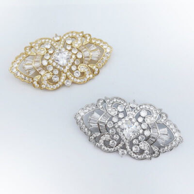 Fancy silver or gold brooches