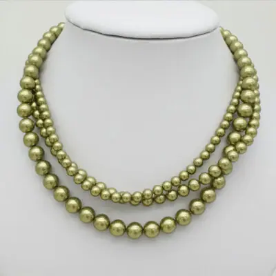 Collar 3 strand pearl necklace