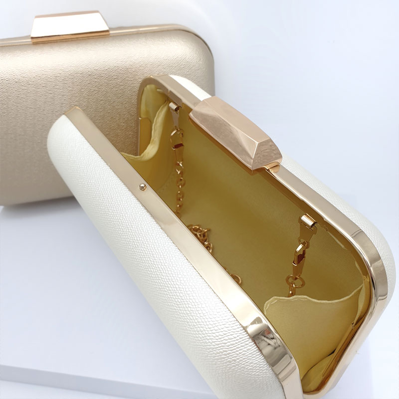 Ivory or beige evening clutch
