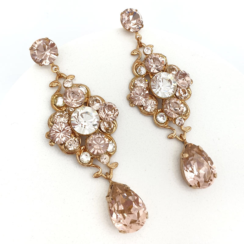 Bespoke dusty pink earrings - emma-louise