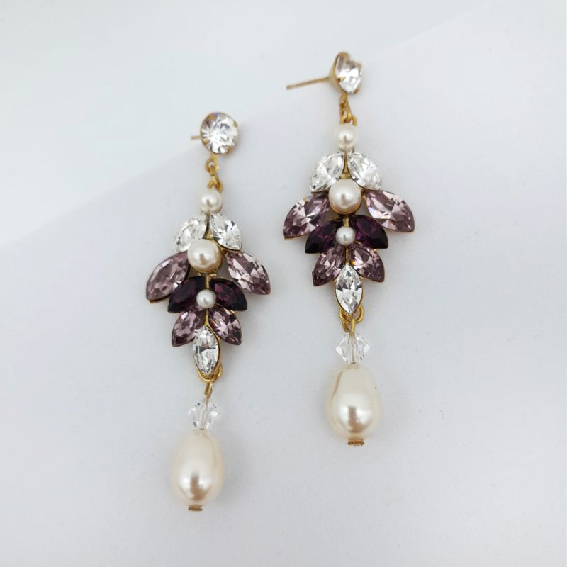 Bespoke purple earrings - tahlia