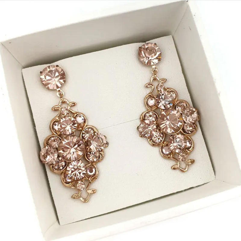Bespoke vintage rose earrings - emma