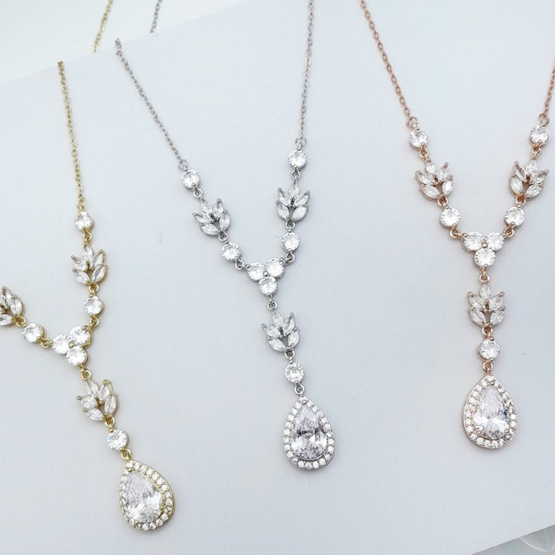 Silver gold rose gold necklaces