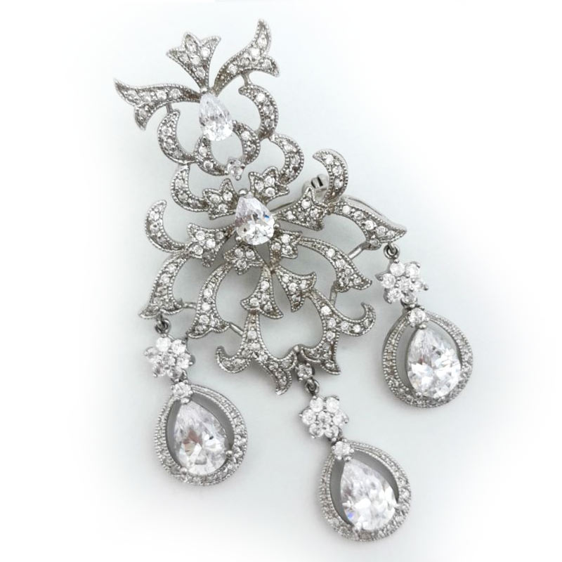 Silver vintage brooch